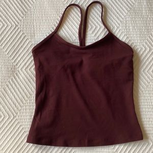 Lululemon cropped power y tank top size 4 maroon